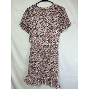 Urban Outfitters Women's Size S-P Floral Print Short Sleeve Smocked Mini Skirt